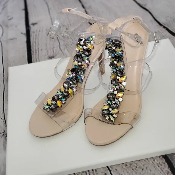 Rhinestone heels Qupid size 8 1/2 - Picture 2 of 7